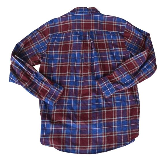 NWT Foundry Mens Red Blue Plaid Button Down Size LT Large Tall Cotton Western - Picture 6 of 7